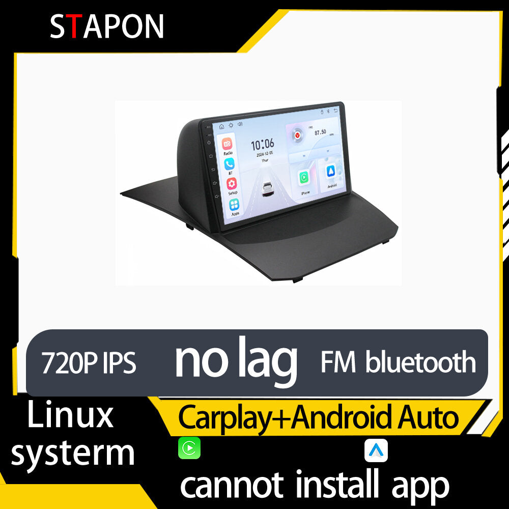 STAPON 9inch for ford fiesta 2008-2016 linux mp5 with carplay android auto fm 1280x720p ips screen mirror link touch screen steering control L5