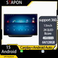 STAPON 13inch 64GB 128GB for montero 2006-2015 android16 1920x1200p 2k screen carplay android auto OCTA CORE support 360camera car android headunit car android stereo WiFi Bluetooth 5.0 GPS FM rear view S133