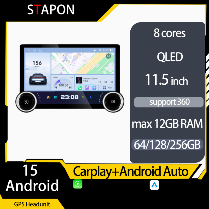 STAPON 11.5inch 64GB 128GB for honda accord 8th android16 1920x1200p 2k screen carplay android auto 8CORE support 360camera car android headunit stereo 4g WiFi Bluetooth 5.0 GPS am FM rear view S115