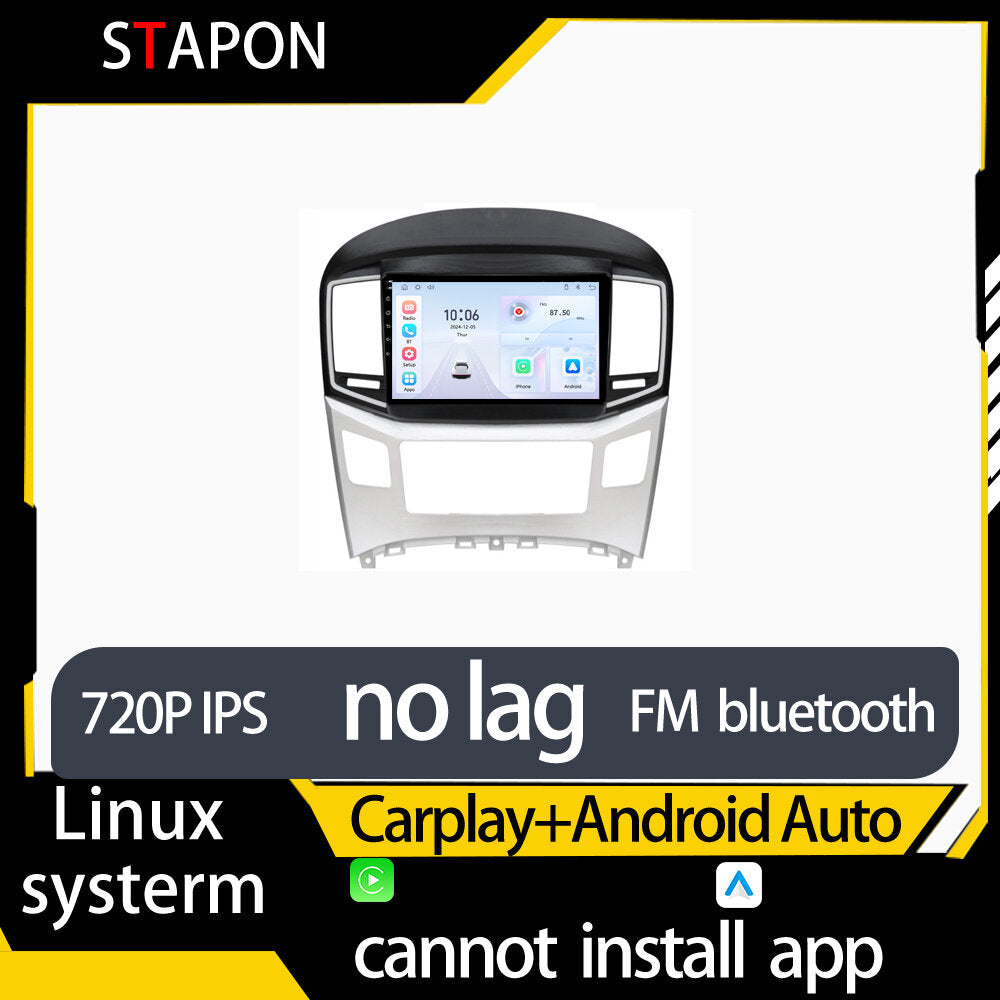 STAPON 9inch for hyundai starex 2017-2021 linux mp5 with carplay android auto fm 1280x720p ips screen mirror link touch screen steering control L5