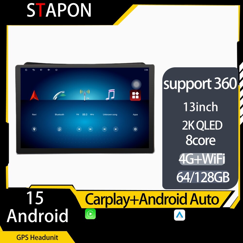 STAPON 13inch 64GB 128GB for sorento 2013-2014 android16 1920x1200p 2k screen carplay android auto OCTA CORE support 360camera car android headunit car android stereo WiFi Bluetooth 5.0 GPS FM rear view S133