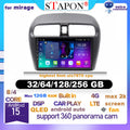 STAPON 9inch for Mitsubishi mirage 2012-2025 android16 32 64 128 256GB 2k QLED IPS carplay android auto OCTA CORE DSP 4G lte 360camera dashcam car stereo android HEAD UNIT plug play WiFi Bluetooth GPS