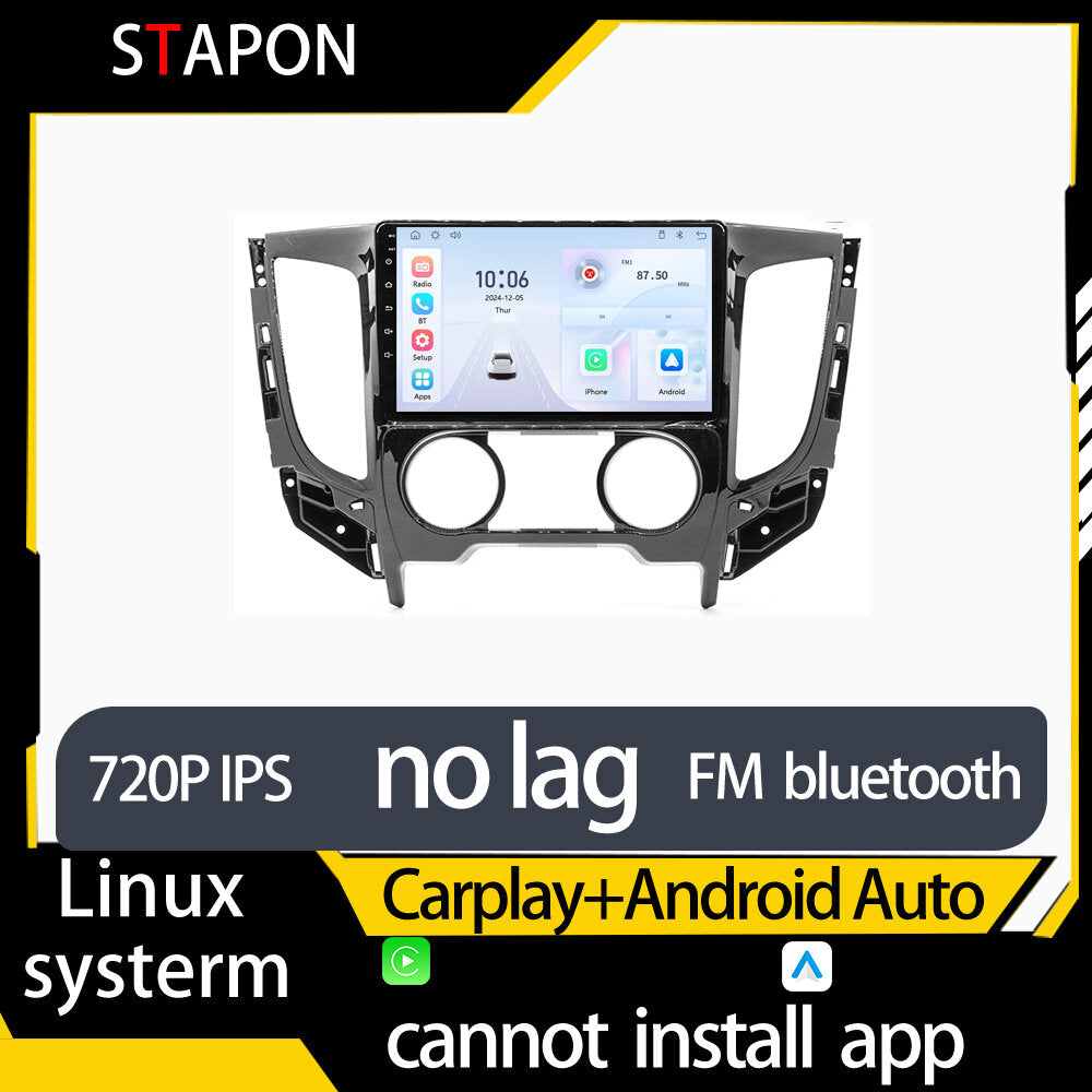 STAPON 9inch for mitsubishi montero triton 2016-2019 linux mp5 with carplay android auto fm 1280x720p ips screen mirror link touch screen steering control L5