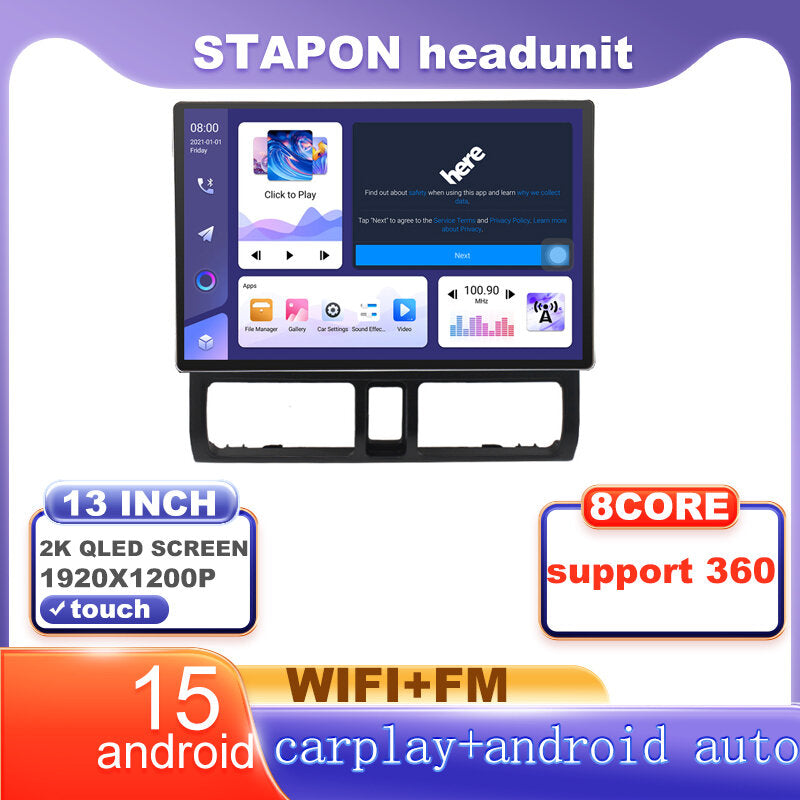 STAPON 13inch 6+64G for honda crv 2002-2006 android16 1920x1200p 2k screen carplay android auto OCTA CORE support 360camera car android headunit car android stereo WiFi Bluetooth 5.0 GPS FM rear view S133