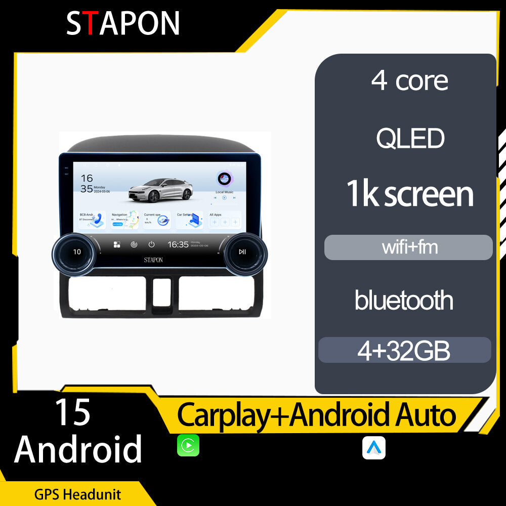 STAPON 10.5inch 4+32GB for honda crv 2002-2006 android16 carplay android auto 2.5D qled 1k SCREEN quad CORE car android head unit stereo WiFi Bluetooth GPS FM rear view S105