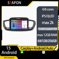 STAPON 9inch for kia sorento 2016-2020 android16 64 128 256GB 2k QLED IPS carplay android auto OCTA CORE DSP 4G LTE  360camera car stereo android HEAD UNIT plug play WiFiGPS FM AM