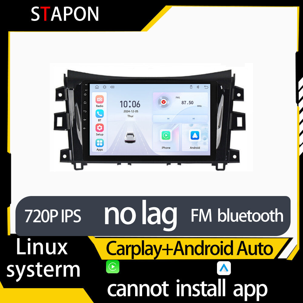 STAPON 9inch for nissan navara np300 2011-2022 linux mp5 with carplay android auto fm 1280x720p ips screen mirror link touch screen steering control L5