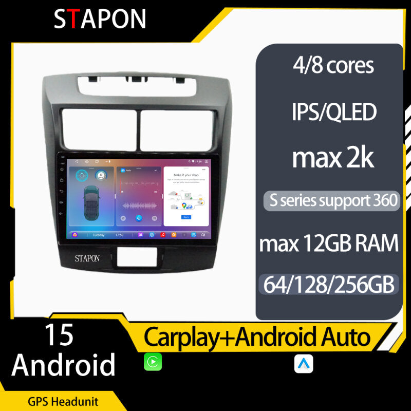 STAPON 9inch for Toyota avanza 2010-2018 android16 64 128 256GB 2k QLED IPS voice command OCTA CORE carplay android auto DSP 4G LTE 360camera dashcam car stereo android HEAD UNIT plug play WiFi Bluetooth GPS FM AM