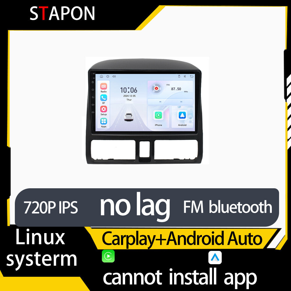 STAPON 9inch for honda crv 2002-2006 linux mp5 with carplay android auto fm 1280x720p ips screen mirror link touch screen steering control L5