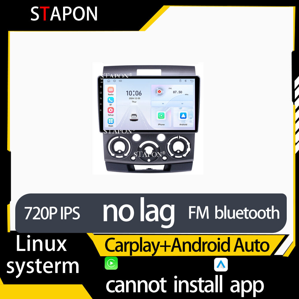 STAPON 9inch for ford everest 2006-2015 linux mp5 with carplay android auto fm 1280x720p ips screen mirror link touch screen steering control L5