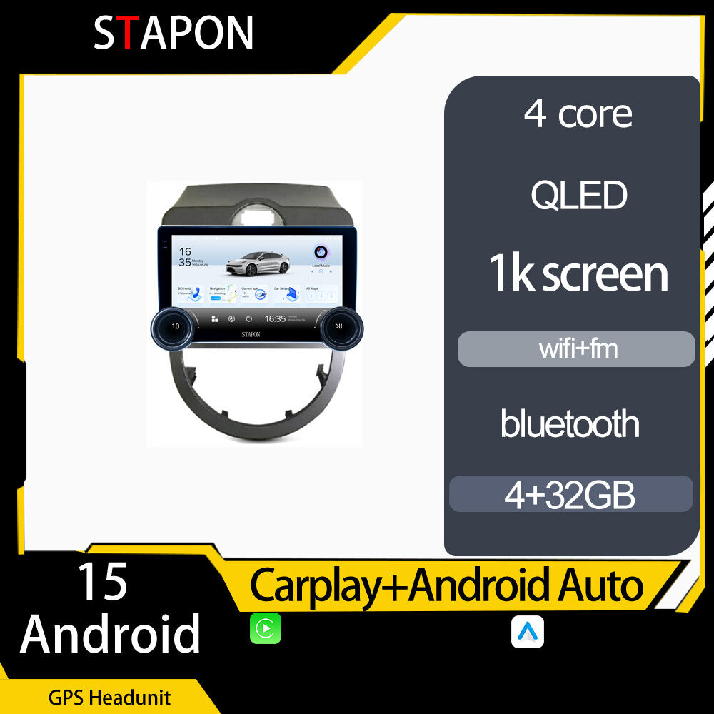 STAPON 10.5inch 4+32GB for kia soul 2007-2013 android16 carplay android auto 2.5D qled 1k SCREEN quad CORE car android head unit stereo WiFi Bluetooth GPS FM rear view S105