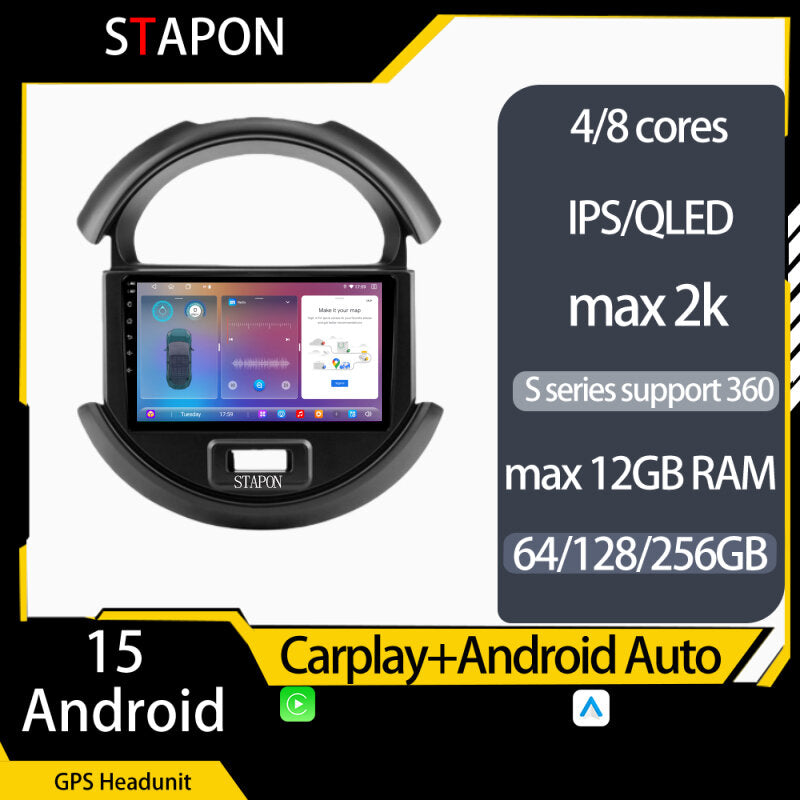 STAPON 9inch for Suzuki Spresso 2019-2024 android16 64 128 256GB voice command 2.5D ips QLED screen OCTA CORE DSP carplay android auto 4G LTE 360camera dashcam car stereo android HEAD UNIT plug play WiFi Bluetooth GPS