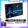 STAPON 13inch 6+64G android16 1920x1200p 2k screen carplay android auto OCTA CORE support 360camera car android headunit car android stereo WiFi Bluetooth 5.0 GPS FM rear view S13