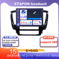 STAPON 13inch 6+64G for mitsubishi montero 2020-2023 android16 1920x1200p 2k screen carplay android auto OCTA CORE support 360camera car android headunit car android stereo WiFi Bluetooth 5.0 GPS FM rear view S133
