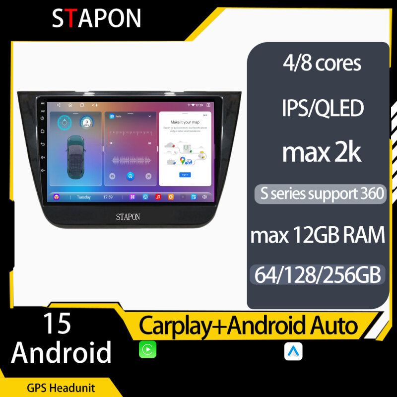 STAPON 10inch for MG ZS 2014-2022 Android16 64 128 256GB QLED IPS voice command OCTA CORE DSP 4G LTE carplay android auto 360camera car stereo android HEADUNIT plug play WiFi Bluetooth GPS