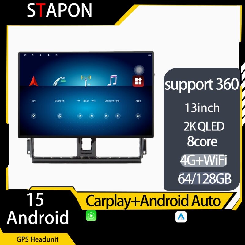 STAPON 13inch 64GB 128GB for vios 2014-2018 android16 1920x1200p 2k screen carplay android auto OCTA CORE support 360camera car android headunit car android stereo WiFi Bluetooth 5.0 GPS FM rear view S133