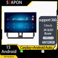 STAPON 13inch 64GB 128GB for vios 2014-2018 android16 1920x1200p 2k screen carplay android auto OCTA CORE support 360camera car android headunit car android stereo WiFi Bluetooth 5.0 GPS FM rear view S133