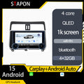 STAPON 10.5inch 4+32GB for toyota land cruiser prado 2018-2019 android16 carplay android auto 2.5D qled 1k SCREEN quad CORE car android head unit stereo WiFi Bluetooth GPS FM rear view S105
