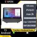 STAPON for ford ecosport 2013-2017 android16 64 128 256GB 9inch QLED IPS voice command carplay android auto 4G DSP 360camera car stereo android HEAD UNIT multimedia player with WiFi Bluetooth GPS steering wheel control