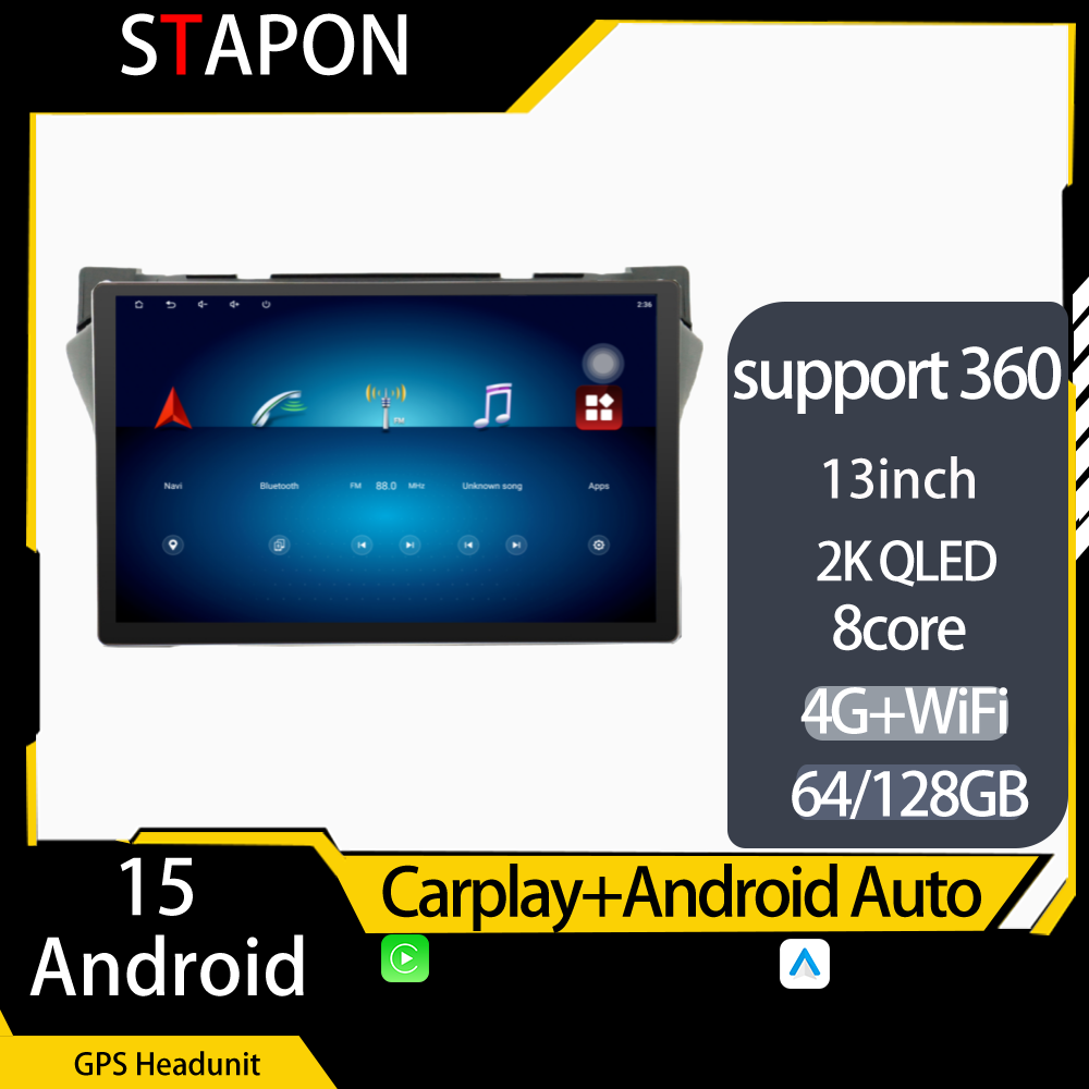 STAPON 13inch 64GB 128GB for celerio alto 2010-2017 android16 1920x1200p 2k screen carplay android auto OCTA CORE support 360camera car android headunit car android stereo WiFi Bluetooth 5.0 GPS FM rear view S133
