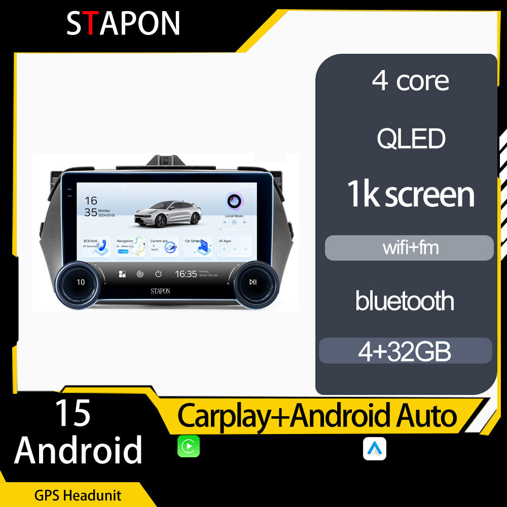 STAPON 10.5inch 4+32GB for suzuki ciaz alvio 2014-2021 android16 carplay android auto 2.5D qled 1k SCREEN quad CORE car android head unit stereo WiFi Bluetooth GPS FM rear view S105