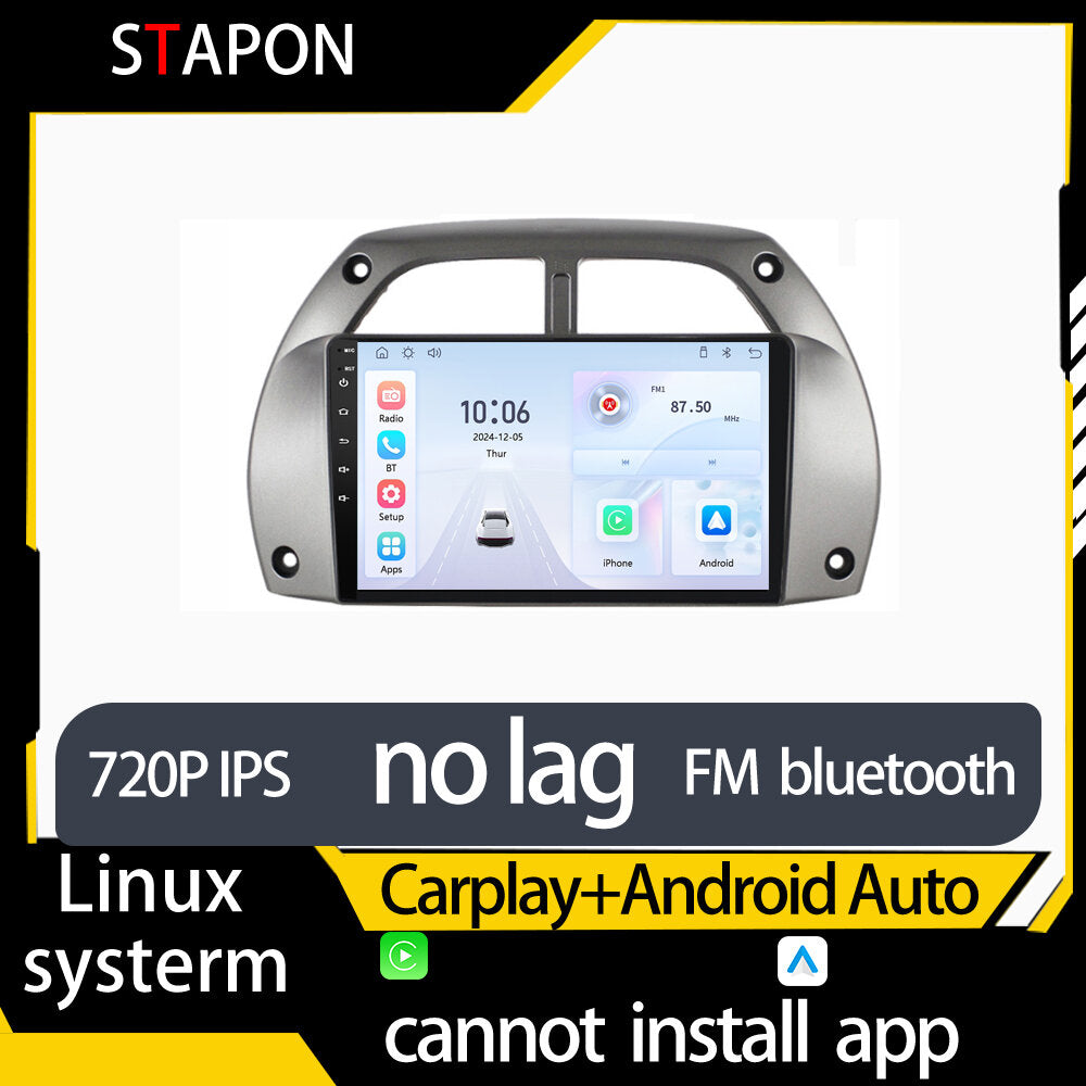 STAPON 9inch for toyota rav4 2001-2006 linux mp5 with carplay android auto fm 1280x720p ips screen mirror link touch screen steering control L5