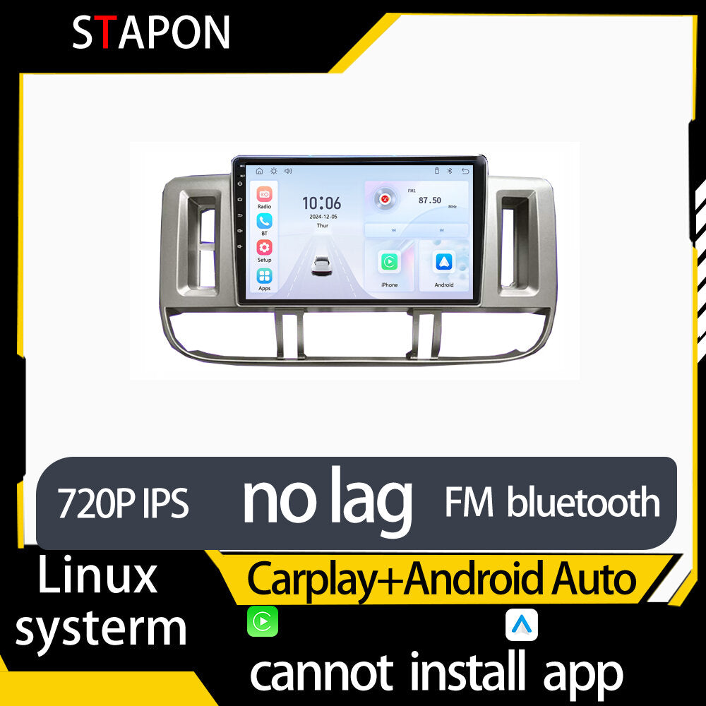 STAPON 10inch for nissan xtrail 2002-2005 linux mp5 with carplay android auto fm 1280x720p ips screen mirror link touch screen steering control L5