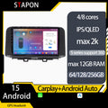 STAPON 10inch for Hyundai KONA 2018-2023 android16 64 128 256GB QLED IPS carplay android auto OCTA CORE DSP 4G LTE 360camera dashcam car stereo android HEAD UNIT plug play multimedia player with WiFi Bluetooth GPS
