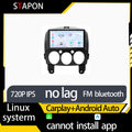 STAPON 9inch for mazda2 2007-2013 linux mp5 with carplay android auto fm 1280x720p ips screen mirror link touch screen steering control L5