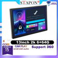 STAPON 13inch 6+64G android16 1920x1200p 2k screen carplay android auto OCTA CORE support 360camera car android headunit car android stereo WiFi Bluetooth 5.0 GPS FM rear view S13