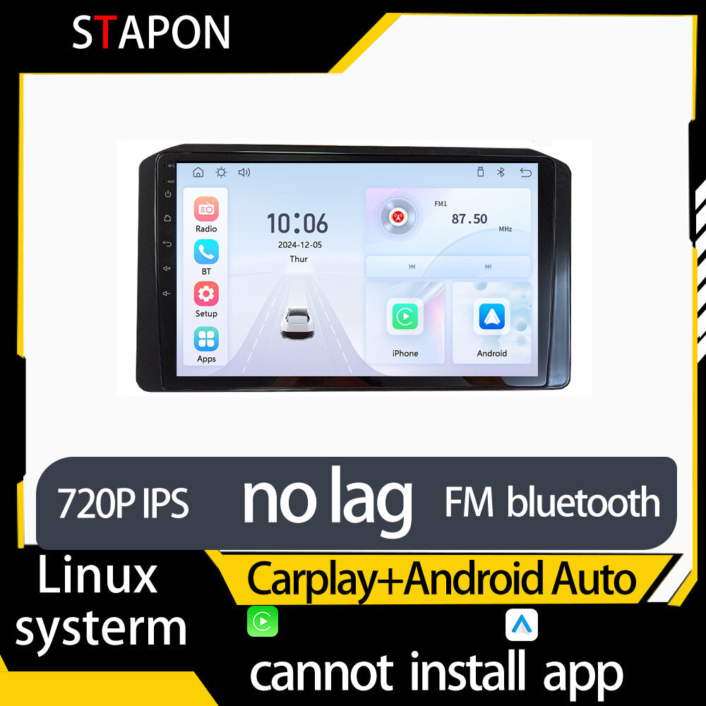 STAPON 10inch for mitsubishi xpander 2023-2025 linux mp5 with carplay android auto fm 1280x720p ips screen mirror link touch screen steering control L5