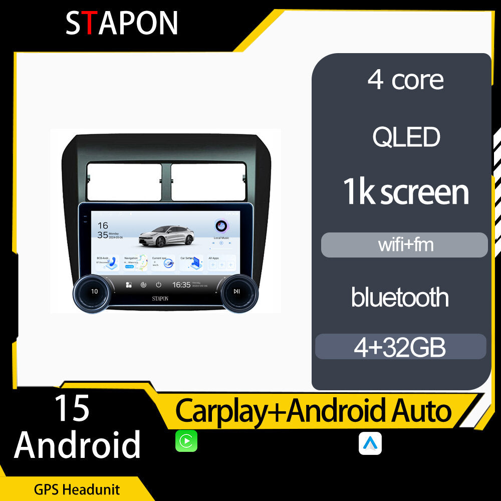 STAPON 10.5inch 4+32GB for toyota wigo 2012-2016 android16 carplay android auto 2.5D qled 1k SCREEN quad CORE car android head unit stereo WiFi Bluetooth GPS FM rear view S105