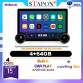 STAPON 11.5inch 4+64GB android16 2k QLED screen carplay android auto 2din car android headunit stereo mirror link bluetooth wifi steering control rear view s115