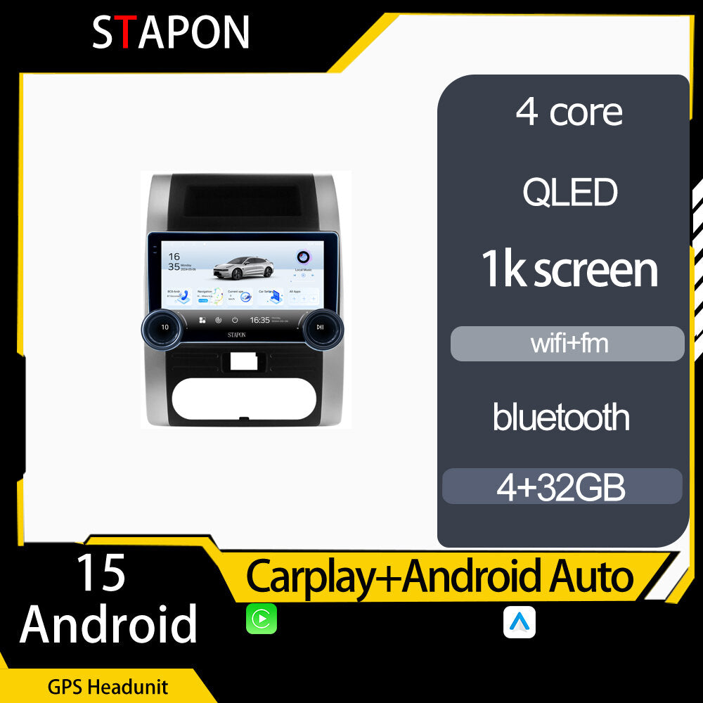 STAPON 10.5inch 4+32GB for nissan xtrail 2007-2012 android16 carplay android auto 2.5D qled 1k SCREEN quad CORE car android head unit stereo WiFi Bluetooth GPS FM rear view S105