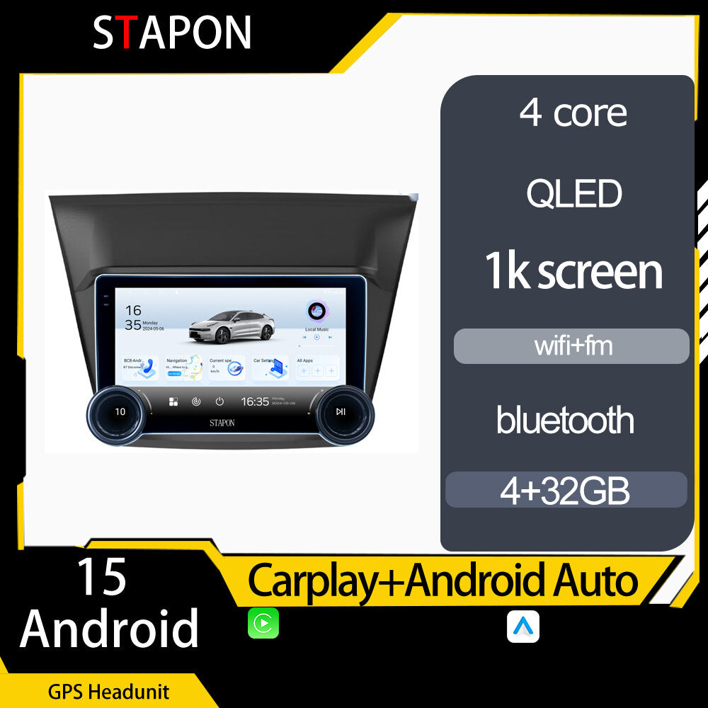 STAPON 10.5inch 4+32GB for mitsubishi montero 2009-2015 android16 carplay android auto 2.5D qled 1k SCREEN quad CORE car android head unit stereo WiFi Bluetooth GPS FM rear view S105