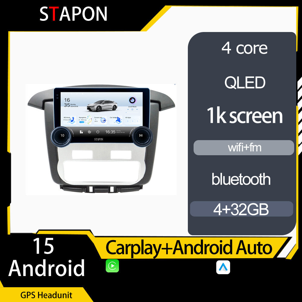 STAPON 10.5inch 4+32GB for innova 2011-2015a android16 carplay android auto 2.5D qled 1k SCREEN quad CORE car android head unit stereo WiFi Bluetooth GPS FM rear view S105
