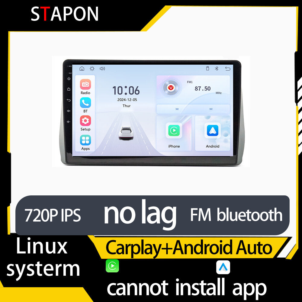 STAPON 10inch for toyota wish linux mp5 with carplay android auto fm 1280x720p ips screen mirror link touch screen steering control L5