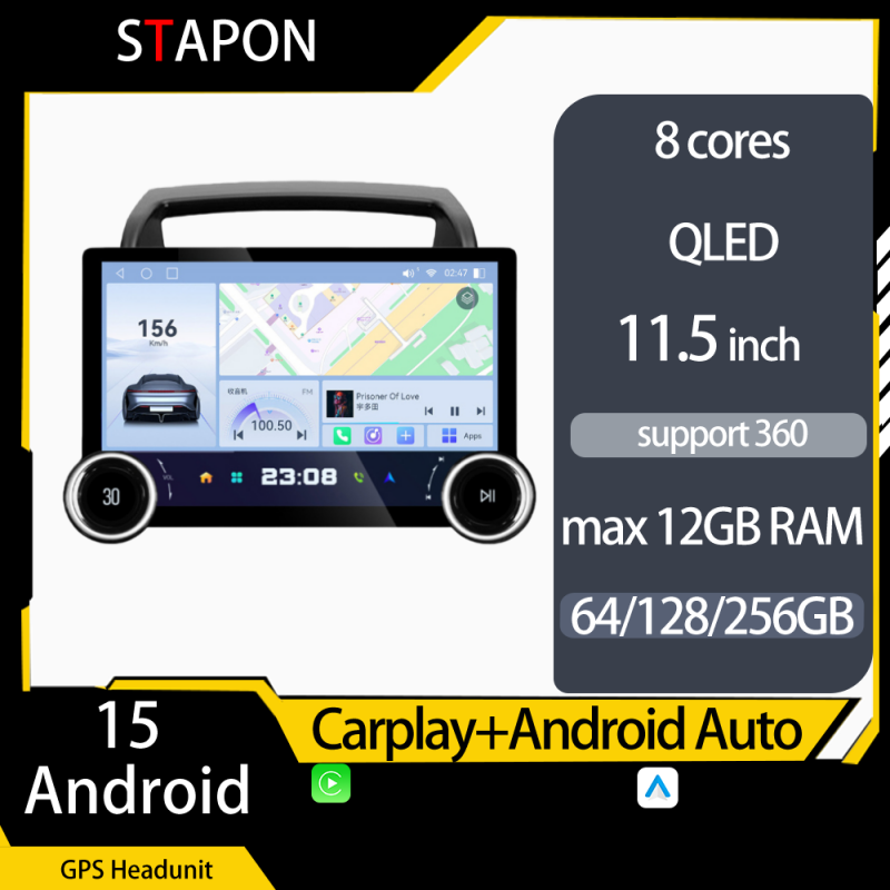 STAPON 11.5inch 64GB 128GB for kia carnival 2006-2013 android16 1920x1200p 2k screen carplay android auto 8CORE support 360camera car android headunit stereo 4g WiFi Bluetooth 5.0 GPS am FM rear view S115