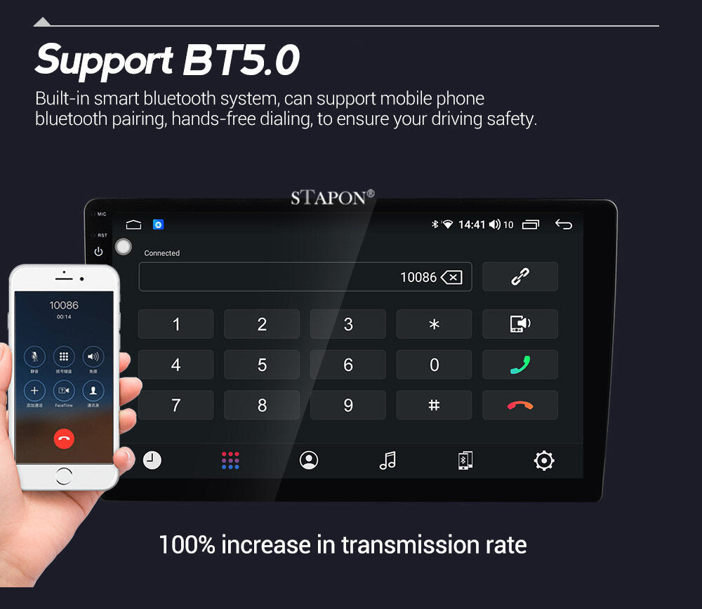 STAPON 13inch 6+64G android16 1920x1200p 2k screen carplay android auto OCTA CORE support 360camera car android headunit car android stereo WiFi Bluetooth 5.0 GPS FM S13