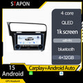 STAPON 10.5inch 4+32GB for golf 2014-2018 android16 carplay android auto 2.5D qled 1k SCREEN quad CORE car android head unit stereo WiFi Bluetooth GPS FM rear view S105