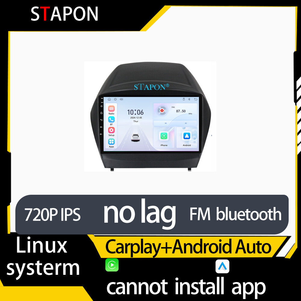 STAPON 9inch for hyundai ix35 tuscon 2009-2015 linux mp5 with carplay android auto fm 1280x720p ips screen mirror link touch screen steering control L5