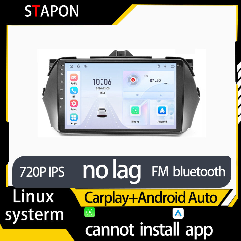 STAPON 9inch for suzuki ciaz alvio 2014-2021 linux mp5 with carplay android auto fm 1280x720p ips screen mirror link touch screen steering control L5
