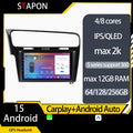 STAPON 9inch for Volkswagen golf 7 2014-2017 android16 64 128 256GB QLED IPS carplay android auto OCTA CORE DSP 4G LTE  360camera dashcam car stereo android HEAD UNIT plug play WiFiGPS FM AM