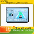 STAPON 13inch 6+64GB for nissan nv350 android16 2k 1920x1200p screen carplay android auto 2.5D qled SCREEN quad CORE car android headunit car android stereo WiFi Bluetooth 5.0 GPS FM rear view S132