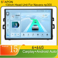 STAPON 13inch 6+64GB for nissan navara np300 android16 2k 1920x1200p screen carplay android auto 2.5D qled SCREEN quad CORE car android headunit car android stereo WiFi Bluetooth 5.0 GPS FM rear view S132