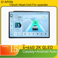 STAPON 13inch 6+64GB for mitsubishi xpander 2023-2025 android16 2k 1920x1200p screen carplay android auto 2.5D qled SCREEN quad CORE car android headunit car android stereo WiFi Bluetooth 5.0 GPS FM rear view S132