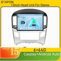 STAPON 13inch 6+64GB for hyundai starex 2017-2021 android16 2k 1920x1200p screen carplay android auto 2.5D qled SCREEN quad CORE car android headunit car android stereo WiFi Bluetooth 5.0 GPS FM rear view S132