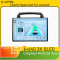 STAPON 13inch 6+64GB for kia carnival 2006-2013 android16 2k 1920x1200p screen carplay android auto 2.5D qled SCREEN quad CORE car android headunit car android stereo WiFi Bluetooth 5.0 GPS FM rear view S132