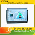 STAPON 13inch 6+64GB for toyota hiace 2005-2018 Android15 2k 1920x1200p screen carplay android auto 2.5D qled SCREEN quad CORE car android headunit car android stereo WiFi Bluetooth 5.0 GPS FM rear view S132