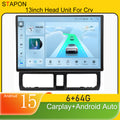 STAPON 13inch 6+64GB for honda crv 2002-2006 android16 2k 1920x1200p screen carplay android auto 2.5D qled SCREEN quad CORE car android headunit car android stereo WiFi Bluetooth 5.0 GPS FM rear view S132